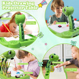 Hoarosall Drawing Projector,Arts and Crafts for Kids,Include Drawing Board with Music,Color Pens,Pencils,Crayons,Scrapbook,Sticker Book,Dinosaur Stickers,Stamps,Toy for Girls & Boys 3+ Year Old